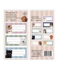 Interdruk Naklejki na zeszyty 9szt. Puppy Sign