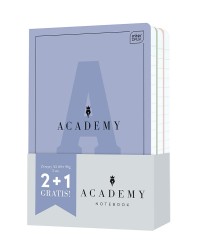 Interdruk Zeszyt A5 60kartek w linię ACADEMY 3szt Sky
