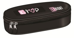 Piórnik saszetka usztywniona z wewnętrzną klapką PC1 PINK K-POP ST.RIGHT