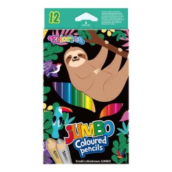 CP COLORINO Kredki ołówkowe okrągłe  Jumbo 12 kol. Wildkid
