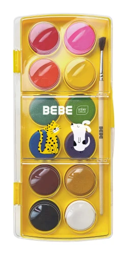 Interdruk Farby akwarelowe 12kol.BEBE Kids
