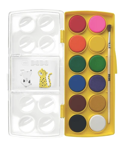 Interdruk Farby akwarelowe 12kol.BEBE Kids