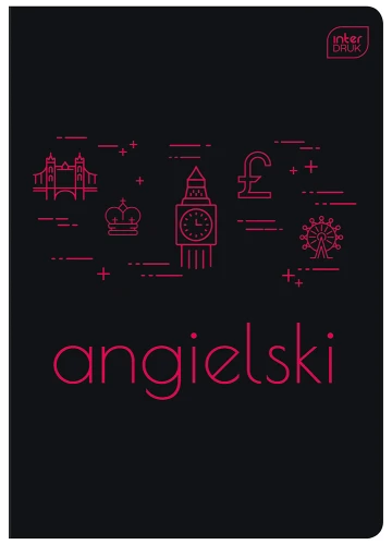 Interdruk Zeszyt A5 60 kartek w kratkę  M 70g UV Angielski