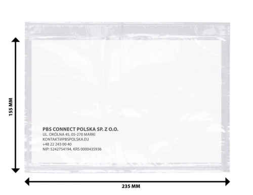 PRZYLGA KOPERTA KURIERSKA OFFICE PRODUCTS C5, 500 sztuk, TRANSPARENTNA