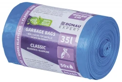 Worki na śmieci odpady DONAU EXPERT, klasyczne, LDPE, 35l, 50 szt., niebieskie