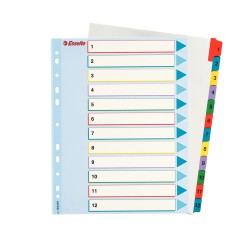 Przekładki Kartonowe Esselte Mylar Maxi Rodzaj Numeryczne Ilośc Sztuk W Opakowaniu 12