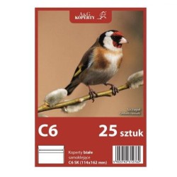 Koperta Biała C-6 25 Sztuk Sk Zwykła Opakowanie Foliowe
