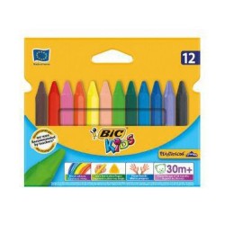 Kredki Świecowe 12 Kolorów Plastidecor Triang Bic 829773