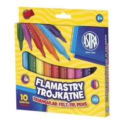 Flamastry Trójkątne Jumbo 10 Kolorów Astra 314114001