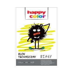 Blok techniczny biały A3 Happy Color