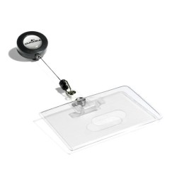 Durable Etui Do Kart Identyfikacyjnych 54x85 Mm Z Mechanizmem Ściągającym