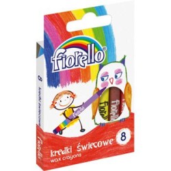 Fiorello Kredki Świecowe 8 Kolorów