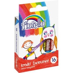 Fiorello Kredki Świecowe 16 Kolorów