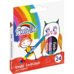 Fiorello Kredki Świecowe 24 Kolorów