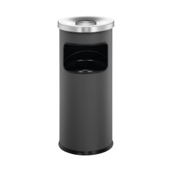 Durable Kosz Na Śmieci Okrągły Metalowy Z Popielnicą Safe 17 L 333258