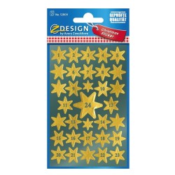 Avery Zweckform Naklejki Z-Design Złote Gwiazdy Z Cyframi  52809