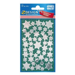 Avery Zweckform Naklejki Z-Design Srebrne Gwiazdy  52812