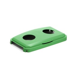 Durable Pokrywa Uchylna Z Dwoma Otworami Do Kosza Na Śmieci 60l Zielona 1800501020