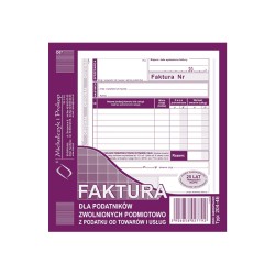 Michalczyk i Prokop Faktura 2/3 A5 Dla Podatników Zwolnionych Z Podatku Od Towarów I Usług 204-4e