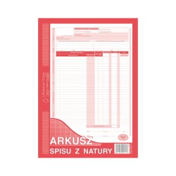 Michalczyk i Prokop Arkusz Spisu Z Natury A4 341-1