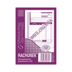 Michalczyk i Prokop Rachunek A5 Dla Zwolnionych Podmiotowo Z Vat 222-5