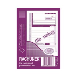 Michalczyk i Prokop Rachunek A6 Dla Zwolnionych Podmiotowo Z Vat Dla Usług 233-5