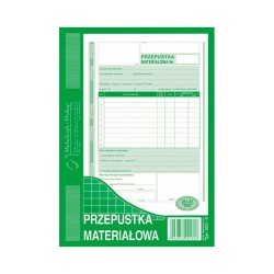Michalczyk i Prokop Przepustka Materiałowa A5 322-3