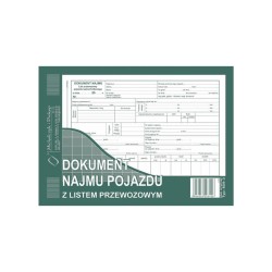 Michalczyk i Prokop Dokument Najmu Pojazdu Z Listem Przewozowym A5 809-3