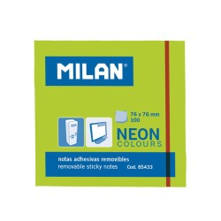 Karteczki Samoprzylepne 76x76 80 Sztuk Neonowe Zielone Milan