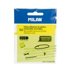 Karteczki Samoprzylepne Fluo Przezroczyste Żółte 76x76 50 Sztuk Milan