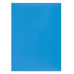 Teczka Z Gumką Office Products, Karton, A4, 300gsm, 3-Skrz., Jasnoniebiska