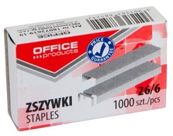 Zszywki Office Products, 26/6, 1000szt.